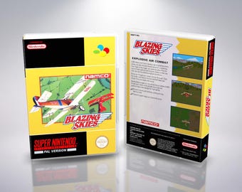 Blazing Skies SNES PAL Reproduction Cover Art - Custom UGC Insert