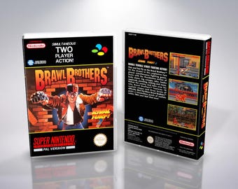 Brawl Brothers SNES PAL Reproduction Cover Art - Custom UGC Insert