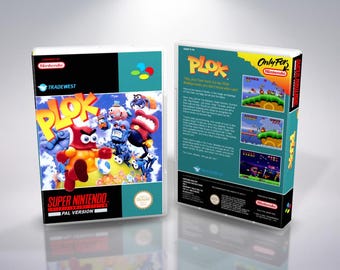 Plok SNES PAL Reproduction Cover Art - Custom UGC Insert