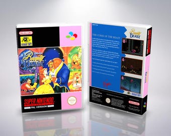 Beauty And The Beast SNES PAL Reproduction Cover Art - Custom UGC Insert