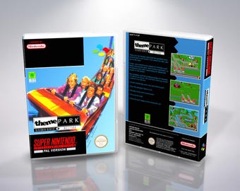 Theme Park SNES PAL Reproduction Cover Art - Custom UGC Insert