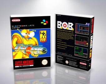 B.O.B (Bob) SNES PAL Reproduction Cover Art - Custom UGC Insert