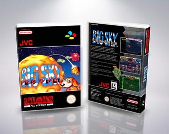 Big Sky Trooper SNES PAL Reproduction Cover Art - Custom UGC Insert