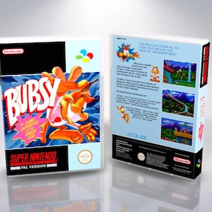 Reproducción de la portada de Bubsy para SNES PAL (inserto UGC personalizado)