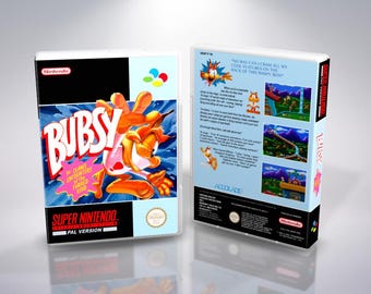 Bubsy SNES PAL Reproduction Cover Art - Custom UGC Insert