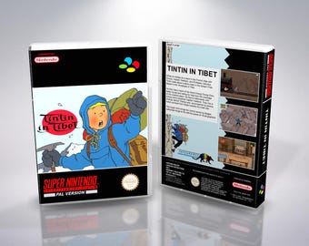 Tintin In Tibet SNES PAL Reproduction Cover Art - Custom UGC Insert