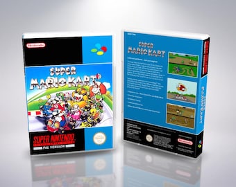Super Mario Kart SNES PAL Reproduction Cover Art - Custom UGC Insert
