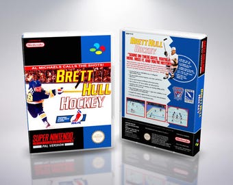 Brett Hull Hockey SNES PAL Reproduction Cover Art - Custom UGC Insert