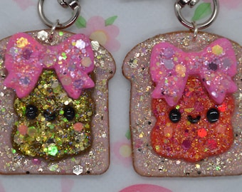 PB&J strawberry charm duo