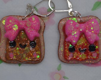 PB&J strawberry earrings