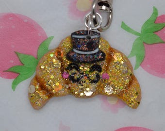 Kawaii fancy croissant charm