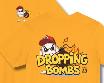Adult "Dropping Bombs" Baseball Humor Tee