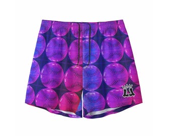 Teen and Adult All Over Print Baseball Shorts, Mesh Shorts, Activewear for Athletes