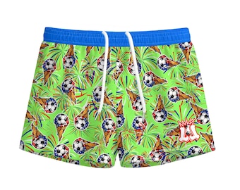 Kids Colorful Soccer Mesh Shorts, Youth Patriotic Summerwear, 4th of July Sports Outfit