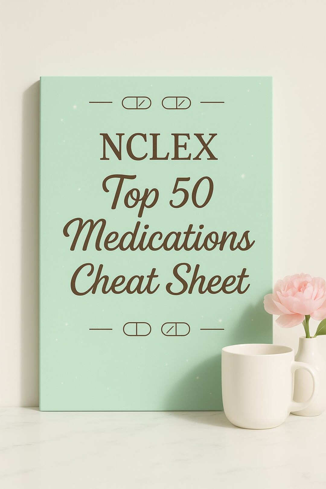 NCLEX Top 50 Medications Cheat Sheet | Nursing Student Study Guide ...