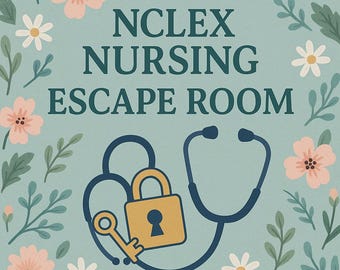 Krankenpflege Schule Escape Room Spiel | Druckbares Rätsel für Lerngruppen, Klassenzimmer und Familienspiele
