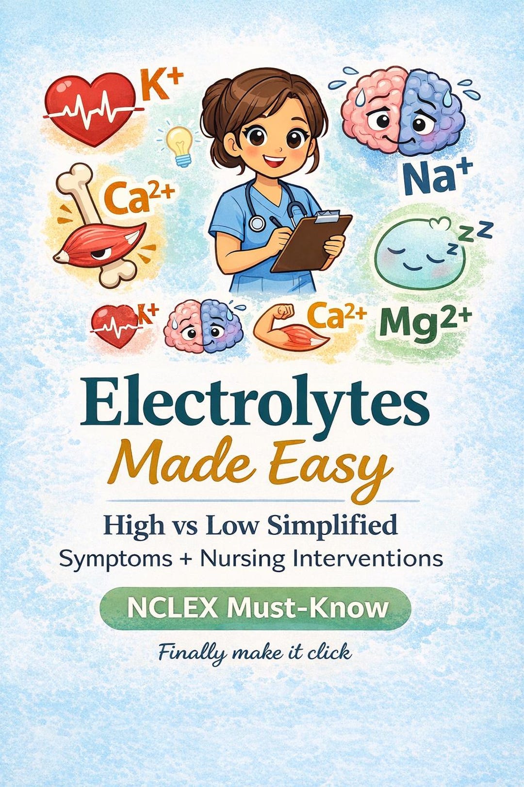 Electrolyte Imbalance Cheat Sheet PDF | Nursing Student Study Guide ...