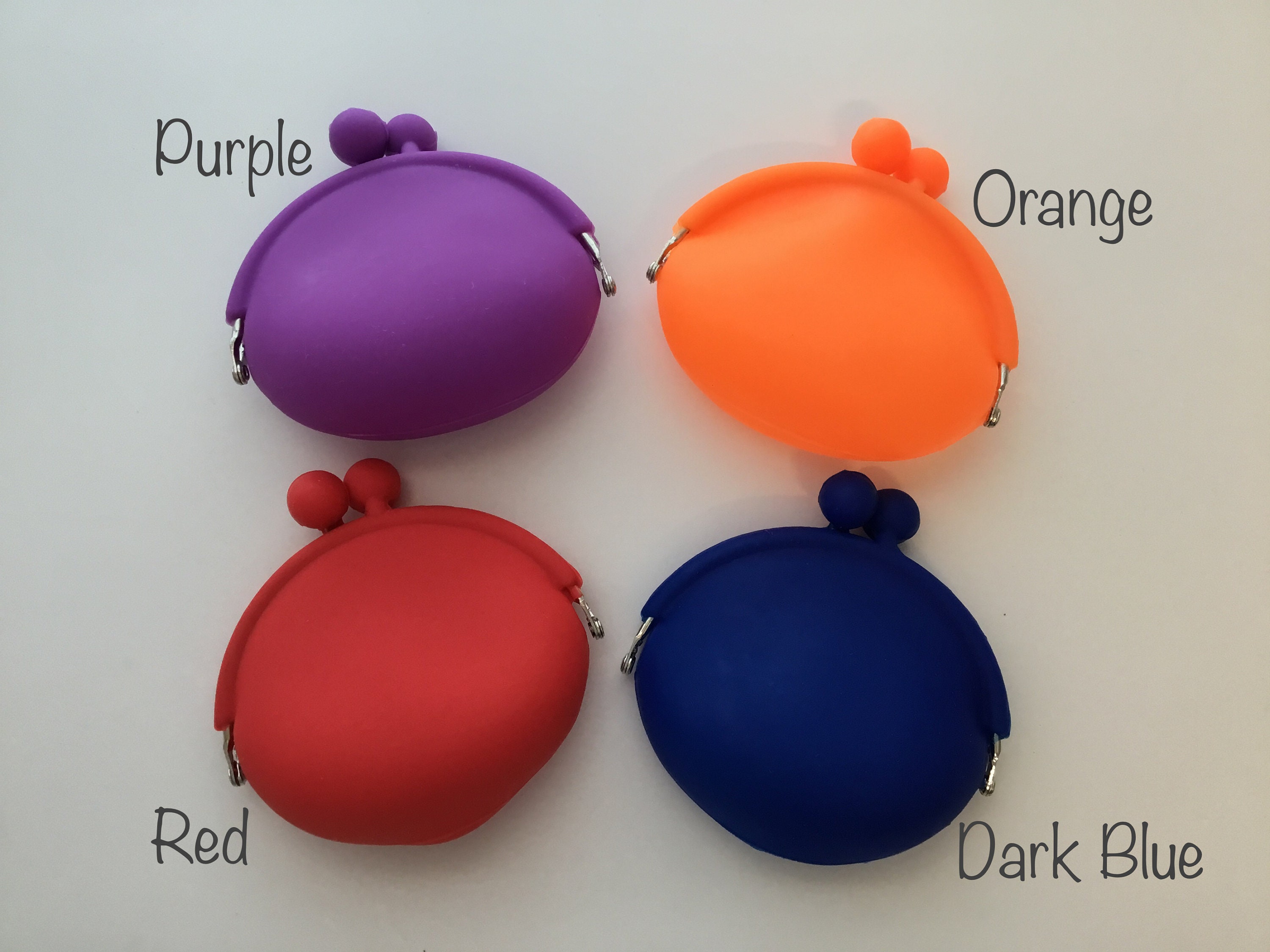 Silicone Coin Purse Color Black Red Blue Pink Gift Package Bag Container Stocking Etsy