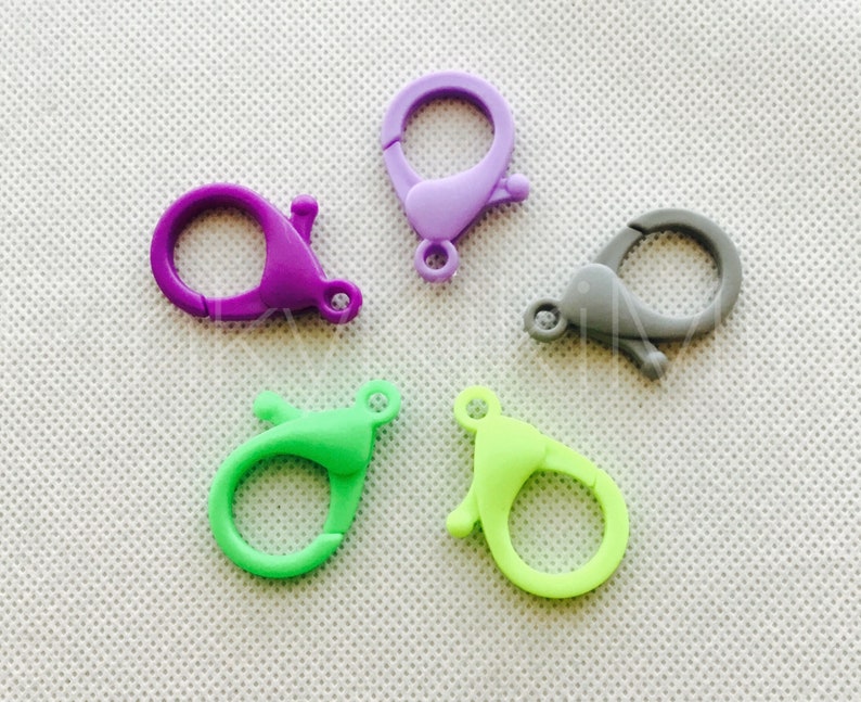 Large / Jumbo Size / 35mm Plastic Lobster Clasp / Colorful / Etsy