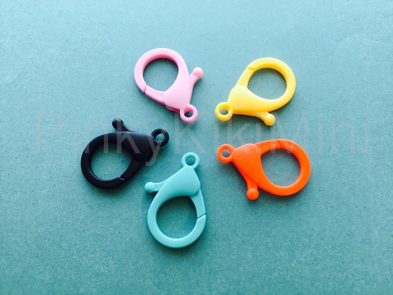 Large / Jumbo Size / 35mm Plastic Lobster Clasp / Colorful / Etsy