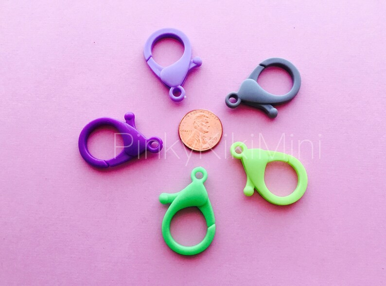 Large / Jumbo Size / 35mm Plastic Lobster Clasp / Colorful / Etsy