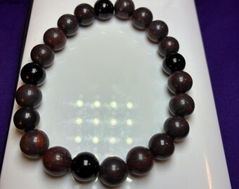Blood stone natural Gemstone bracelet. good for lowering blood pressure.