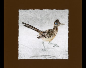 Greater Roadrunner Giclée Print, Framed