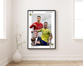 Football Player Poster – Soccer Wall Art – Digital Sports Print Instant Download - Al Nassr - Portugal - Cristiano Ronaldo