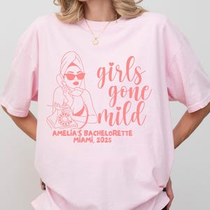 Girls Gone Mild Custom Bachelorette Shirt, Comfort Colors, Bachelorette Tee, Spa Party PJS Weekend Girls Night