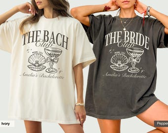The Bach Club vrijgezellenshirt, aangepast vrijgezellenfeest shirt, luxe Bach-cadeau, T-shirt bruids cocktailparty, gepersonaliseerd trouwshirt