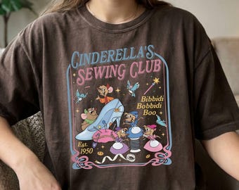 Comfort Colors® Jaq & Gus Gus Shirt, Disney Cinderella's Sewing Club Shirt