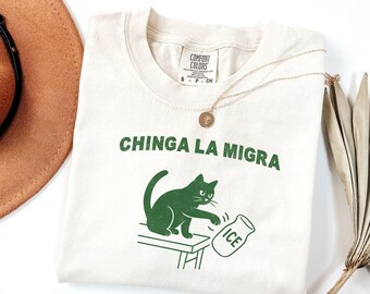 Comfort Colors® Pro Immigration Cat Shirt, Abolish ICE Tee