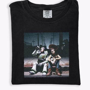 Vintage Funny Toy Story Woody Buzz Lightyear Shirt, Comfort Colors Disney Toy Story Tee, Disney Trip Family Matching Shirt image 2
