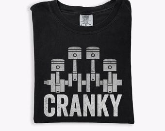 Comfort Colors® Cranky Car Engine Crankshaft T-shirt, Funny Cars Lover Gift, Father's Day Gifts