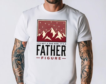 Comfort Colors® Father Figure Mountain Graphic Tee, Funny Dad Bod Shirt, Father's Day Gift