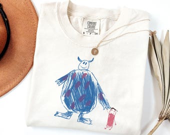 Comfort Colors® Disney and Pixar’s Monsters Inc Cute Sulley Kitty and Boo Shirt