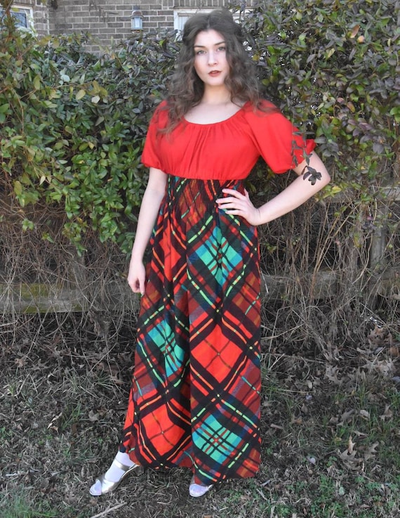 Plaid Maxi Dress