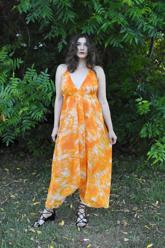 Althea Jumpsuit in Tangerine