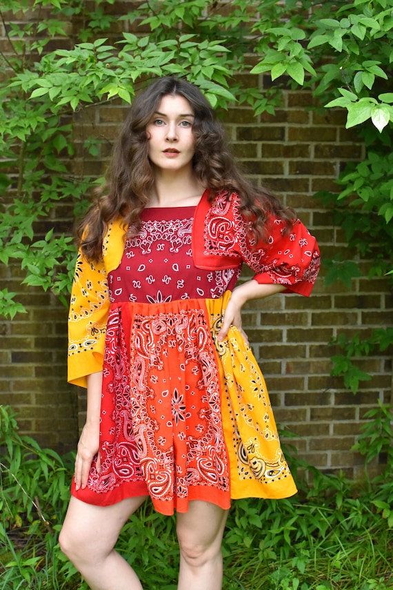 ladies bandana dress Women's Bandana Glow Dress Large