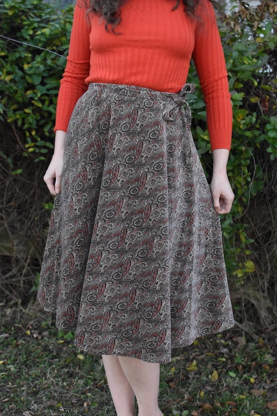 Paisley Wrap Skirt - image 1