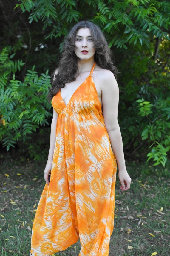 Althea Jumpsuit in Tangerine - image 5
