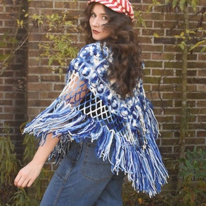 Tangled Up In Blue Poncho