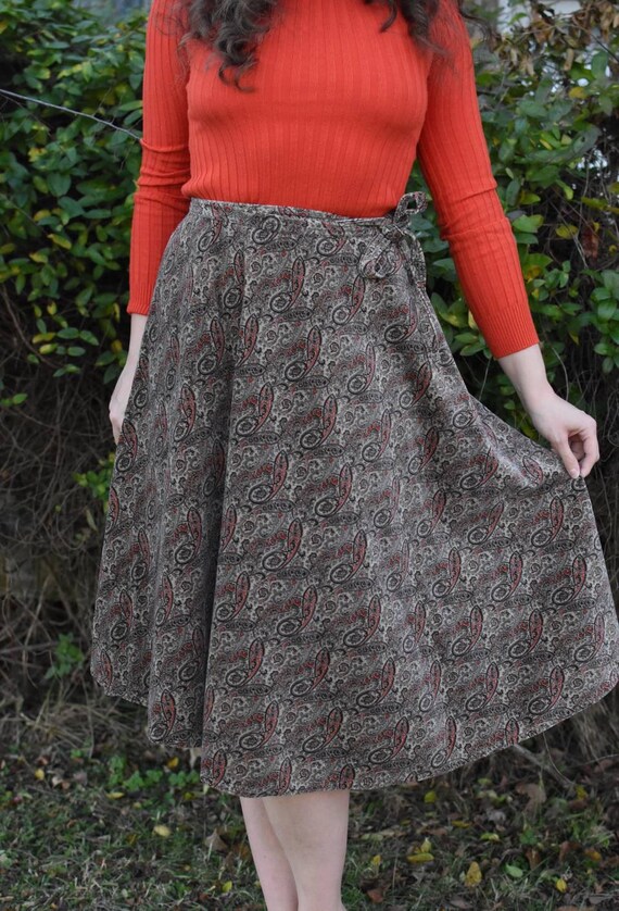 Paisley Wrap Skirt - image 4