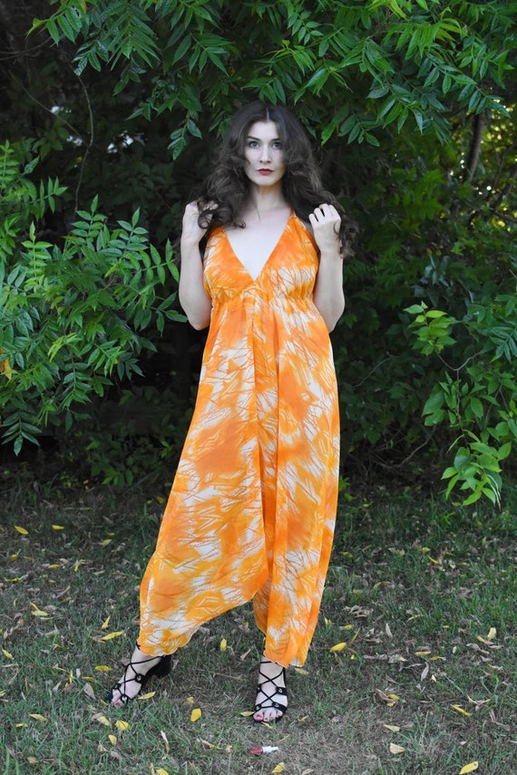 Althea Jumpsuit in Tangerine - image 8