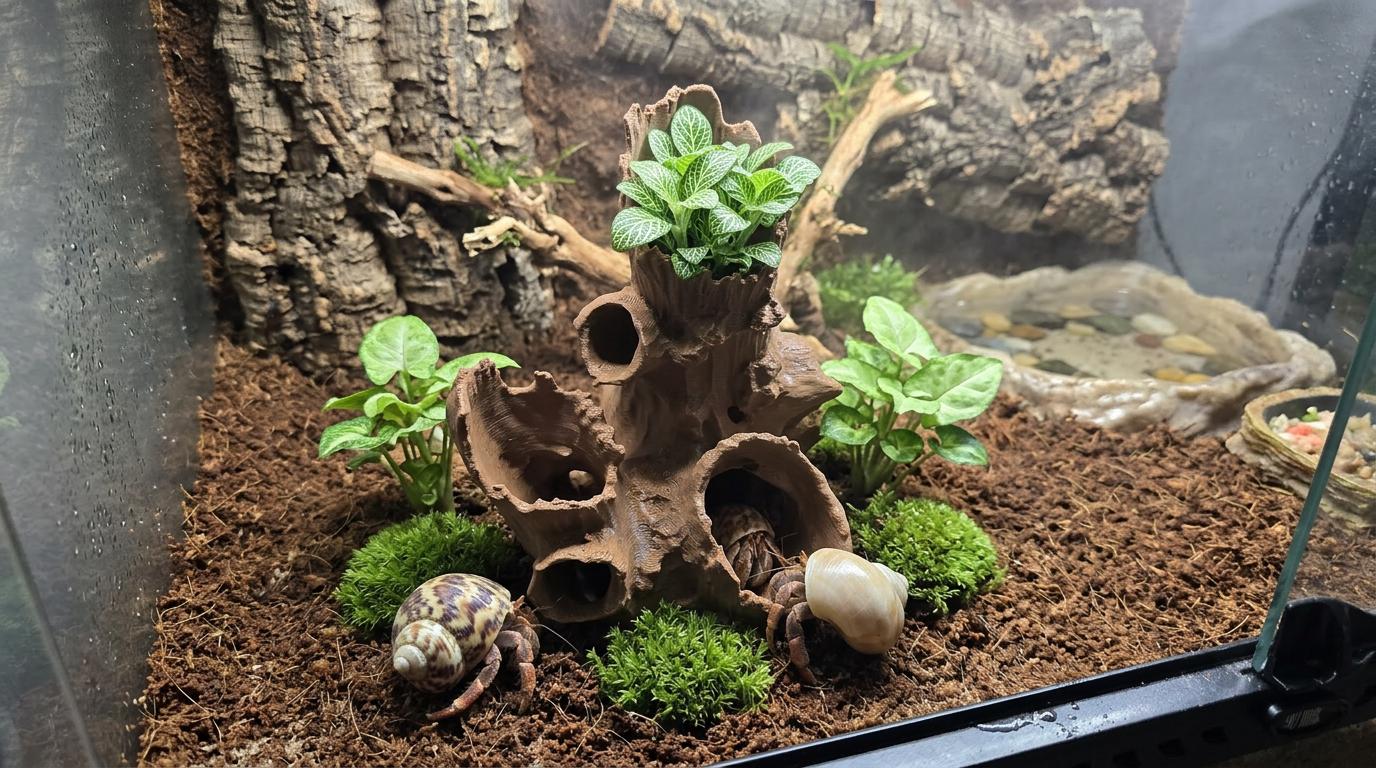 Hollow Log Hide – Multi-cave Shelter & Climbing Hide – Hermit Crab ...