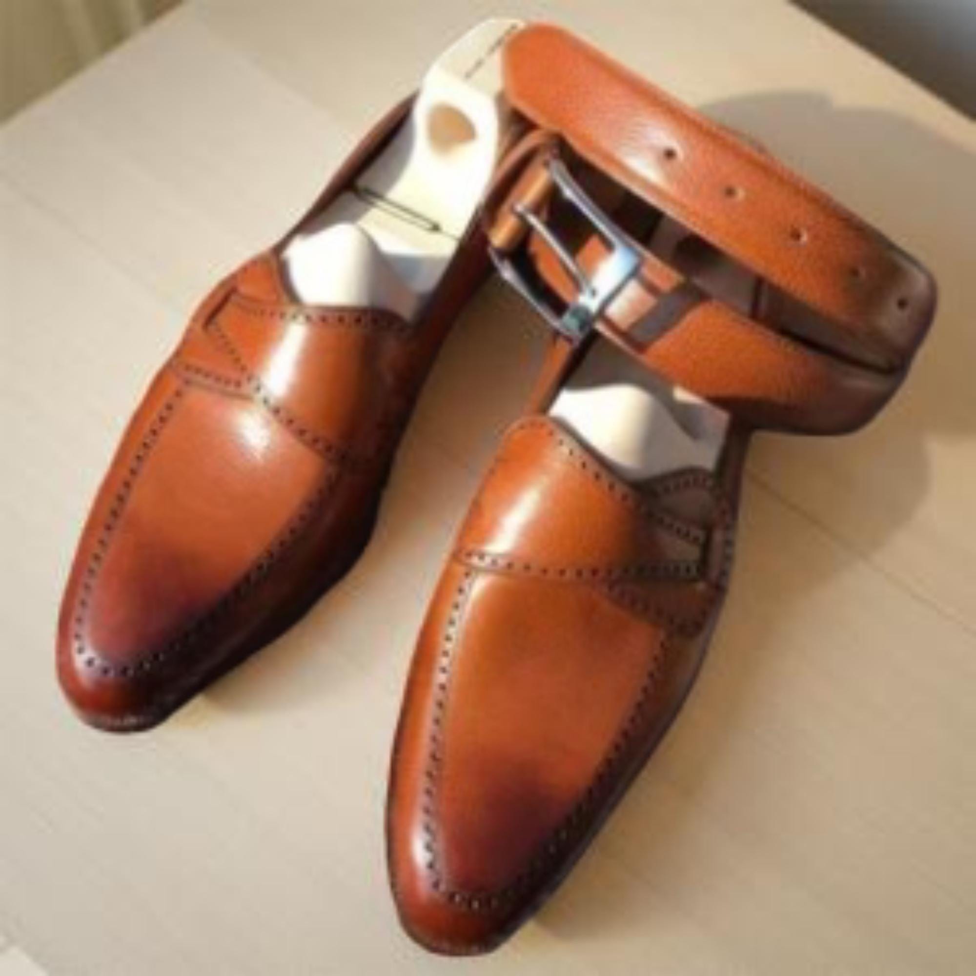 Mens Matching Shoes and Belt - Etsy