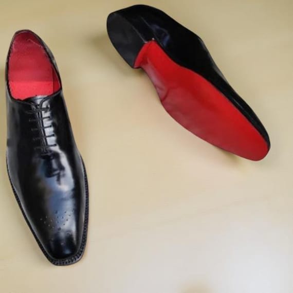 Christian Louboutin Dandelion Black Calf Leather Red Sole Handmade Shoes -  Etsy