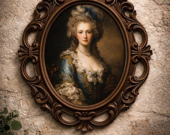 Baroque Gothic Oval Frame 3MF – Vintage Decorative Wall Frame – Classic Ornate 3D Print File