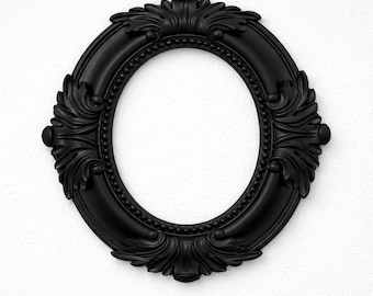 Marco ovalado barroco 3MF – Marco de pared vintage ornamentado – Archivo de impresión 3D gótico clásico