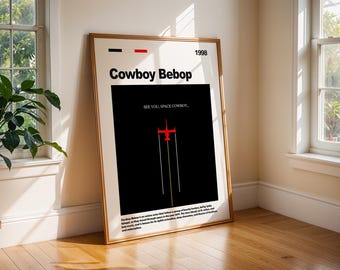 Cowboy Bebop Anime-poster, minimalistisk retrostil (flera storlekar)